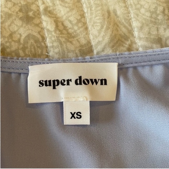 Superdown Kaia Light Blue Wrap Mini Dress Extra Small NWT - Picture 9 of 12